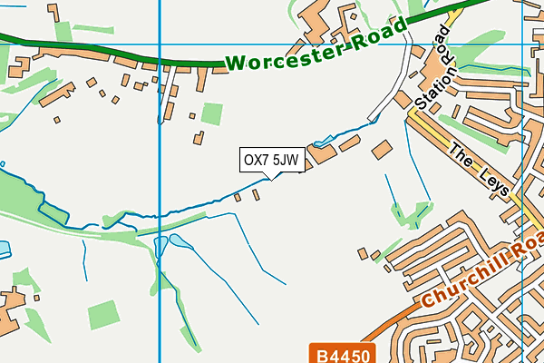 OX7 5JW map - OS VectorMap District (Ordnance Survey)