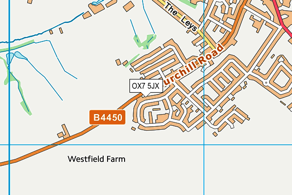 OX7 5JX map - OS VectorMap District (Ordnance Survey)