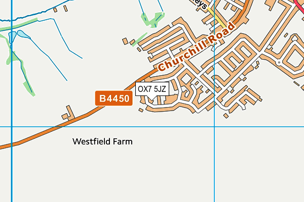 OX7 5JZ map - OS VectorMap District (Ordnance Survey)