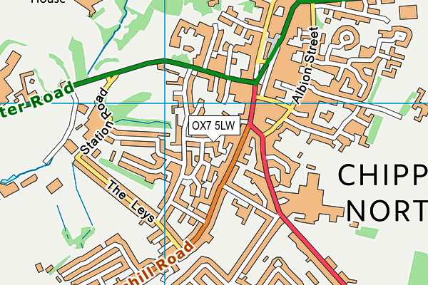 OX7 5LW map - OS VectorMap District (Ordnance Survey)