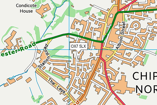 OX7 5LX map - OS VectorMap District (Ordnance Survey)