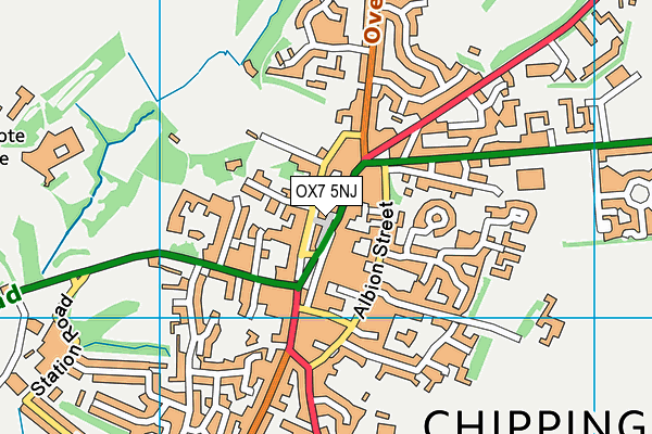 OX7 5NJ map - OS VectorMap District (Ordnance Survey)