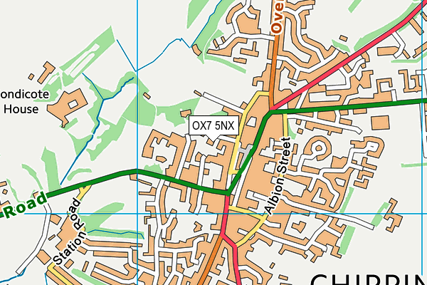 OX7 5NX map - OS VectorMap District (Ordnance Survey)