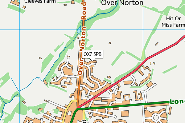 OX7 5PB map - OS VectorMap District (Ordnance Survey)