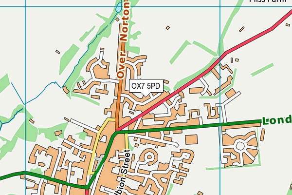 OX7 5PD map - OS VectorMap District (Ordnance Survey)