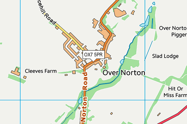 OX7 5PR map - OS VectorMap District (Ordnance Survey)