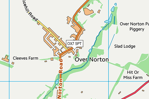 OX7 5PT map - OS VectorMap District (Ordnance Survey)