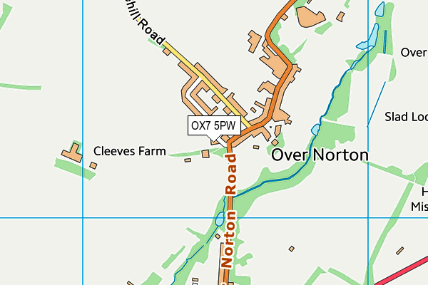 OX7 5PW map - OS VectorMap District (Ordnance Survey)