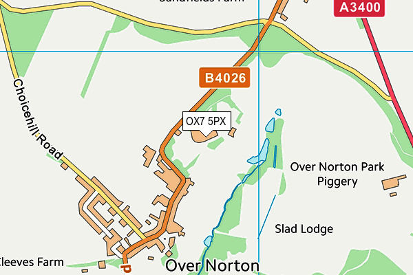 OX7 5PX map - OS VectorMap District (Ordnance Survey)