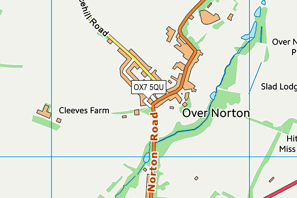 OX7 5QU map - OS VectorMap District (Ordnance Survey)