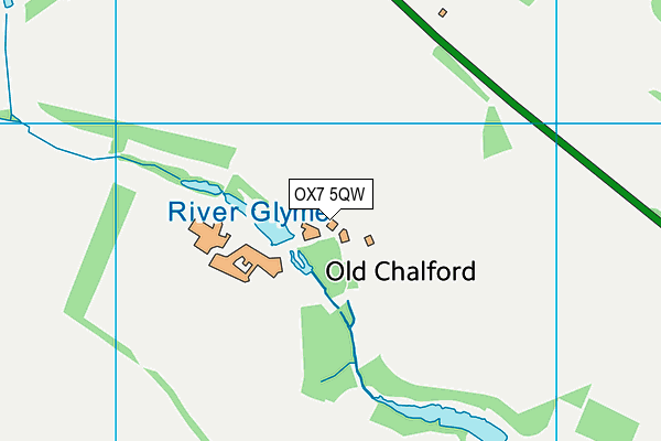 OX7 5QW map - OS VectorMap District (Ordnance Survey)