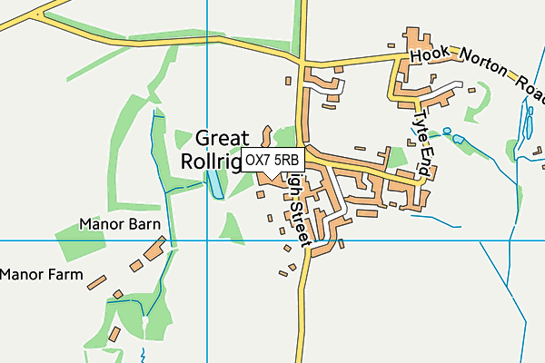 OX7 5RB map - OS VectorMap District (Ordnance Survey)