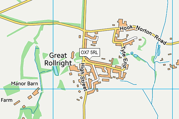 OX7 5RL map - OS VectorMap District (Ordnance Survey)