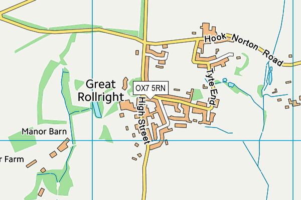 OX7 5RN map - OS VectorMap District (Ordnance Survey)