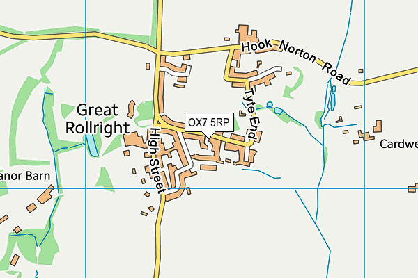 OX7 5RP map - OS VectorMap District (Ordnance Survey)