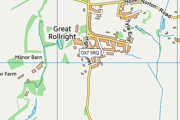 OX7 5RQ map - OS VectorMap District (Ordnance Survey)