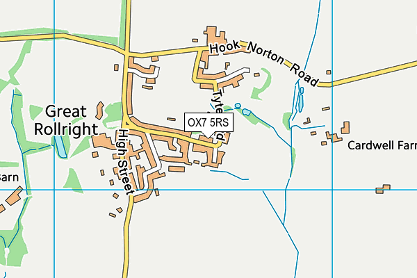 OX7 5RS map - OS VectorMap District (Ordnance Survey)