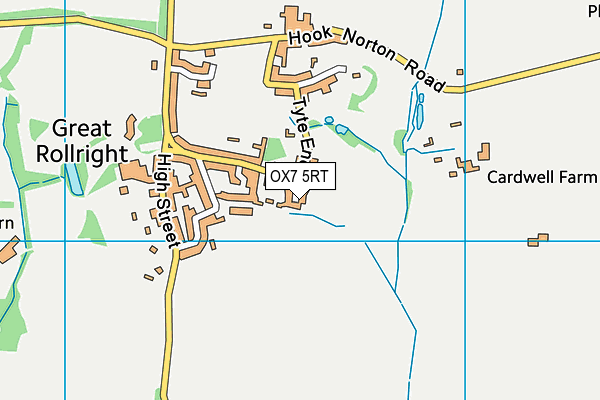 OX7 5RT map - OS VectorMap District (Ordnance Survey)