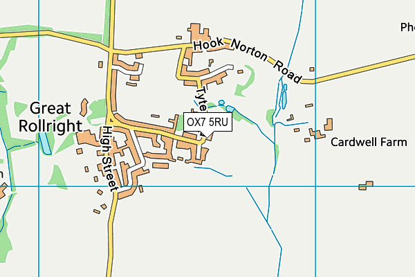 OX7 5RU map - OS VectorMap District (Ordnance Survey)