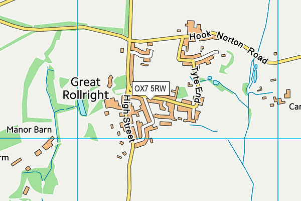 OX7 5RW map - OS VectorMap District (Ordnance Survey)