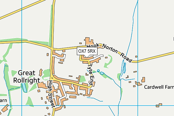 OX7 5RX map - OS VectorMap District (Ordnance Survey)