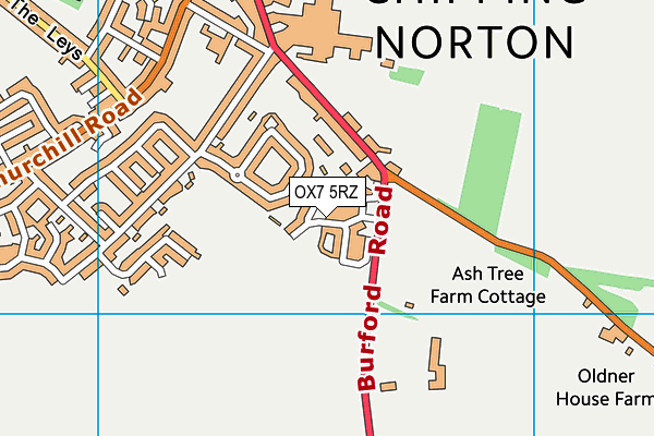 OX7 5RZ map - OS VectorMap District (Ordnance Survey)