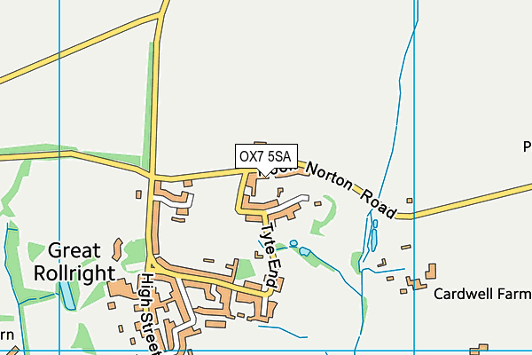 OX7 5SA map - OS VectorMap District (Ordnance Survey)