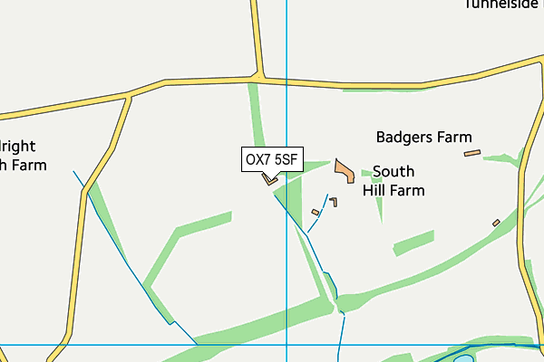 OX7 5SF map - OS VectorMap District (Ordnance Survey)