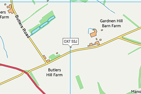 OX7 5SJ map - OS VectorMap District (Ordnance Survey)