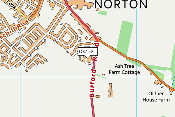 OX7 5SL map - OS VectorMap District (Ordnance Survey)