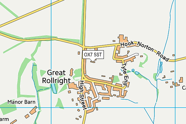 OX7 5ST map - OS VectorMap District (Ordnance Survey)