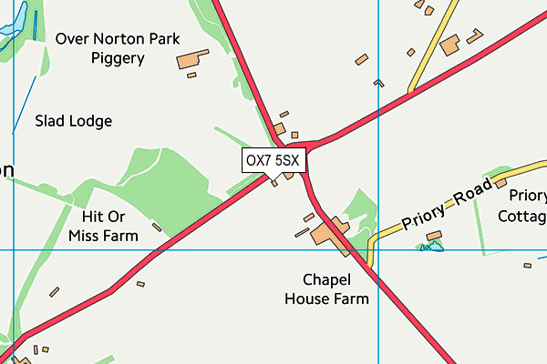 Chipping Norton Cricket Club map (OX7 5SX) - OS VectorMap District (Ordnance Survey)