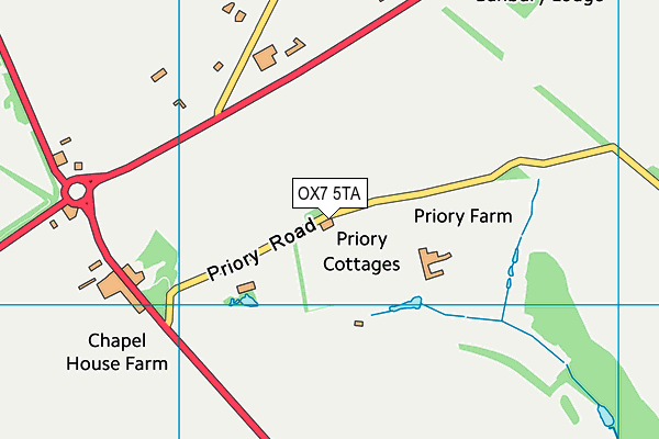 OX7 5TA map - OS VectorMap District (Ordnance Survey)