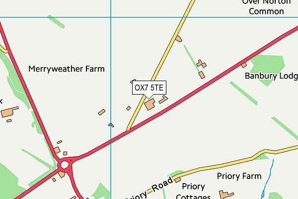 OX7 5TE map - OS VectorMap District (Ordnance Survey)