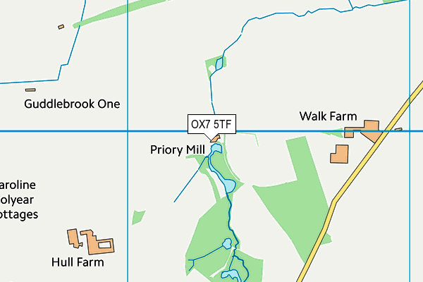 OX7 5TF map - OS VectorMap District (Ordnance Survey)