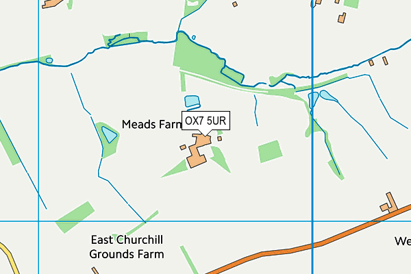 OX7 5UR map - OS VectorMap District (Ordnance Survey)