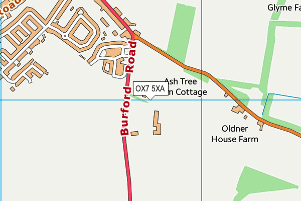 OX7 5XA map - OS VectorMap District (Ordnance Survey)