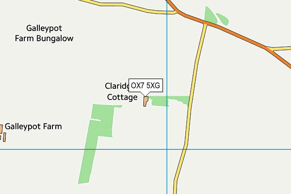 OX7 5XG map - OS VectorMap District (Ordnance Survey)