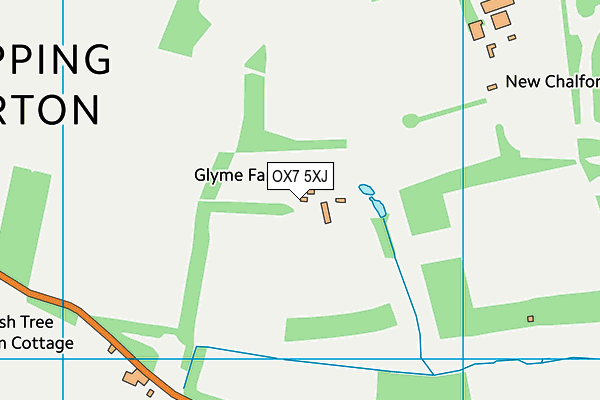 OX7 5XJ map - OS VectorMap District (Ordnance Survey)