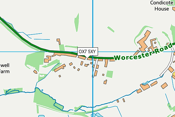 OX7 5XY map - OS VectorMap District (Ordnance Survey)