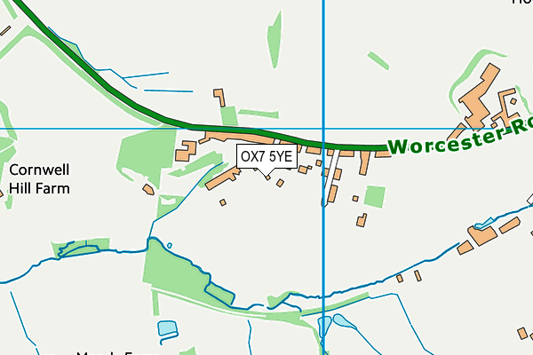 OX7 5YE map - OS VectorMap District (Ordnance Survey)