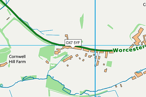 OX7 5YF map - OS VectorMap District (Ordnance Survey)