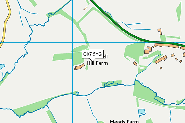 OX7 5YG map - OS VectorMap District (Ordnance Survey)