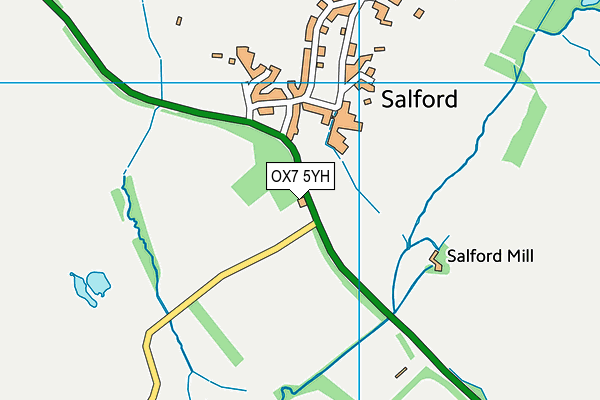 OX7 5YH map - OS VectorMap District (Ordnance Survey)