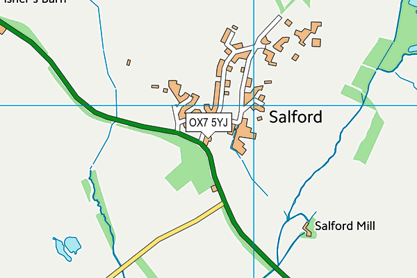 OX7 5YJ map - OS VectorMap District (Ordnance Survey)