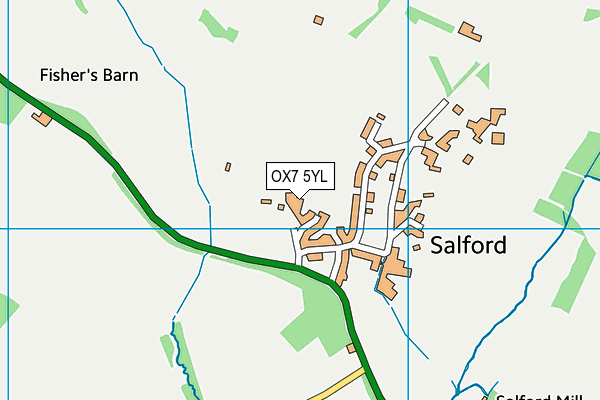 OX7 5YL map - OS VectorMap District (Ordnance Survey)