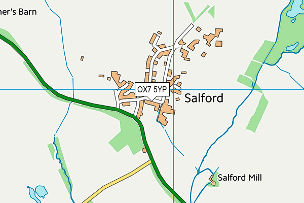 OX7 5YP map - OS VectorMap District (Ordnance Survey)