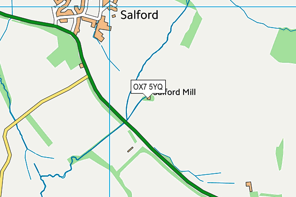 OX7 5YQ map - OS VectorMap District (Ordnance Survey)