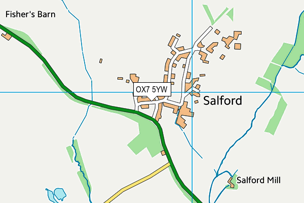 OX7 5YW map - OS VectorMap District (Ordnance Survey)