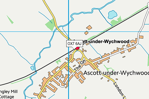 OX7 6AJ map - OS VectorMap District (Ordnance Survey)